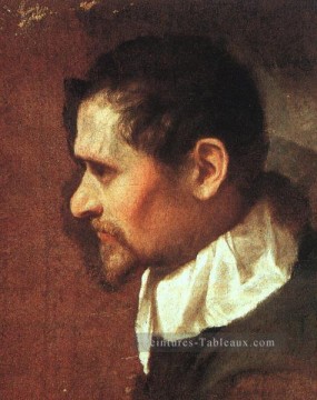 Autoportrait dans le profil Baroque Annibale Carracci Peinture à l'huile